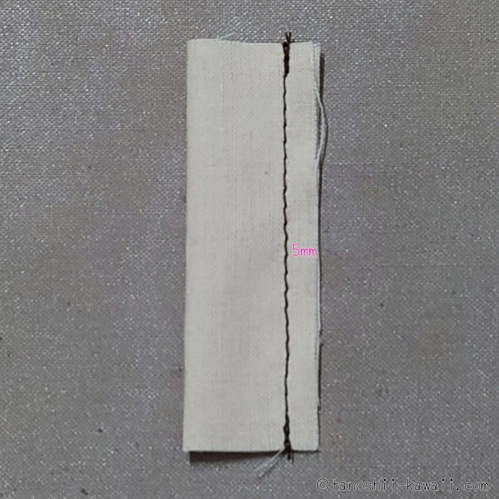 リボンタブを縫う