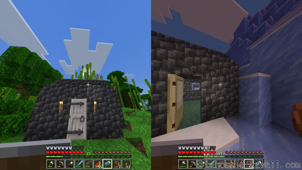 バイオームを選んでオタマジャクシを育てる