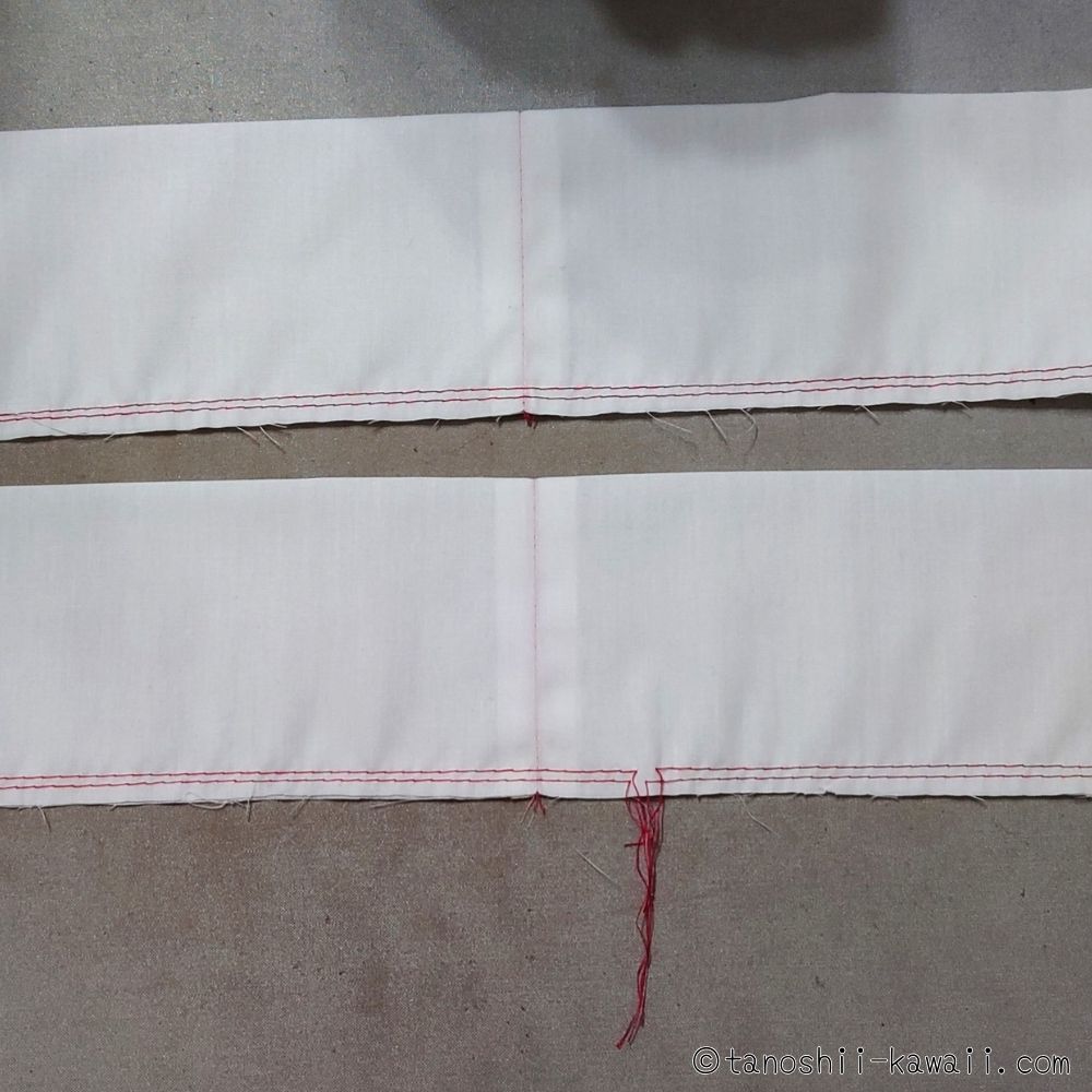 フリル寄せ準備