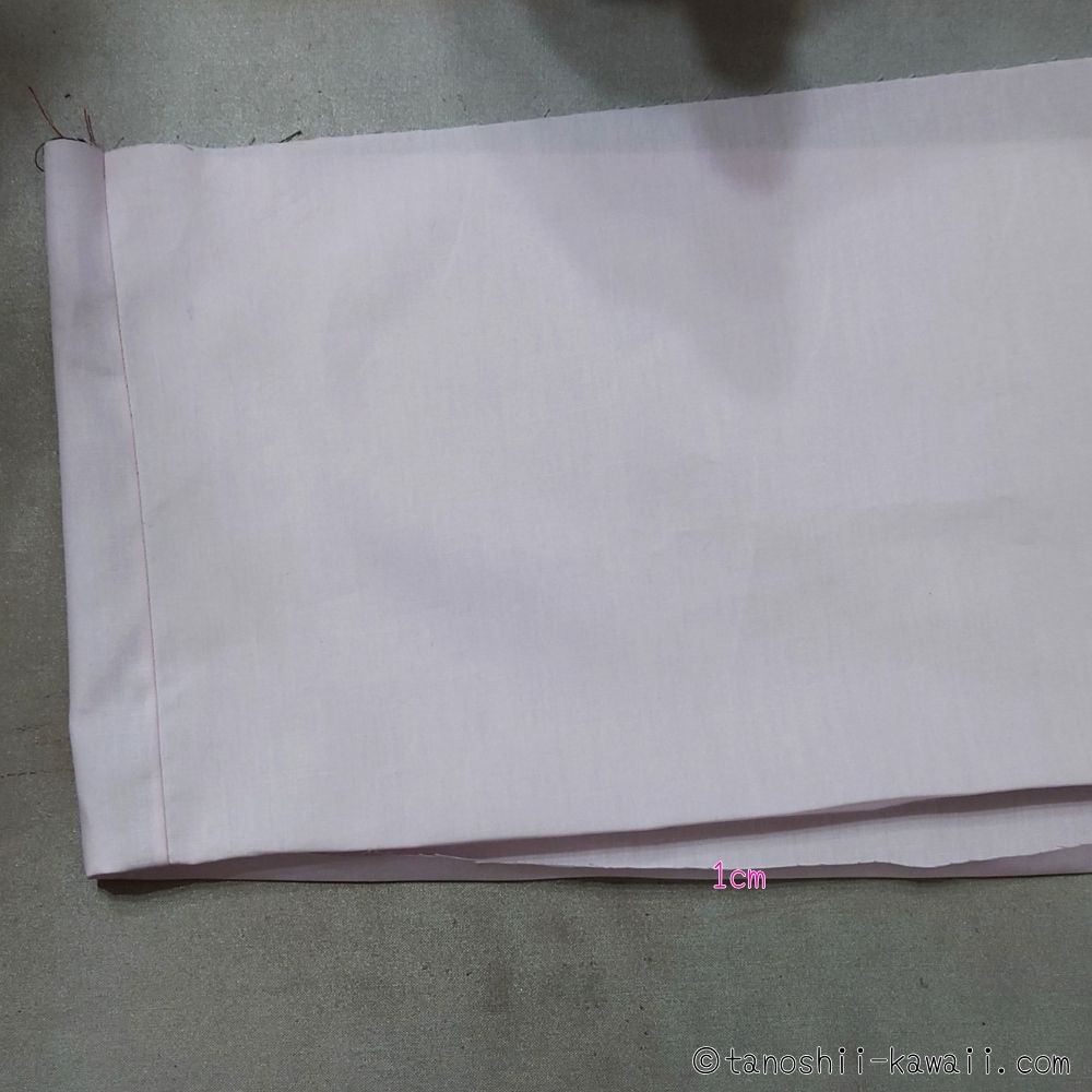 スカート本体をアイロン