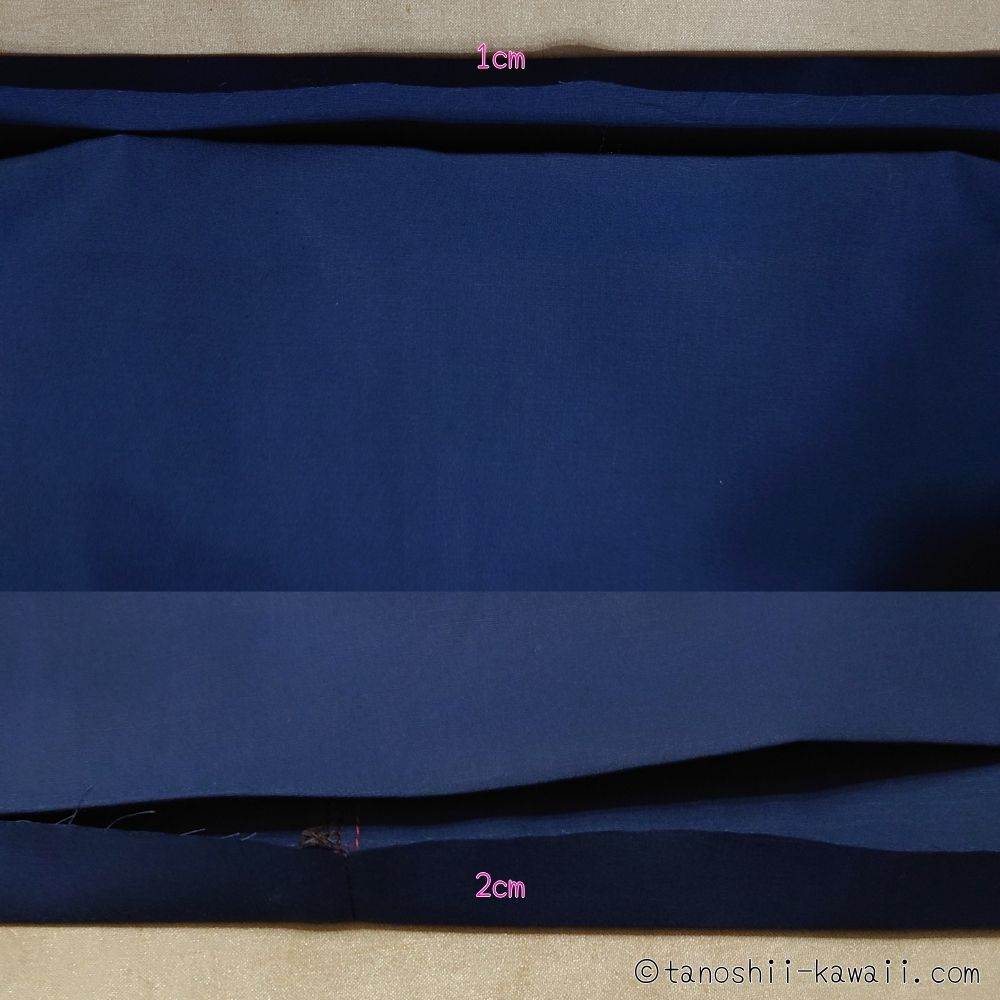 スカート本体をアイロン