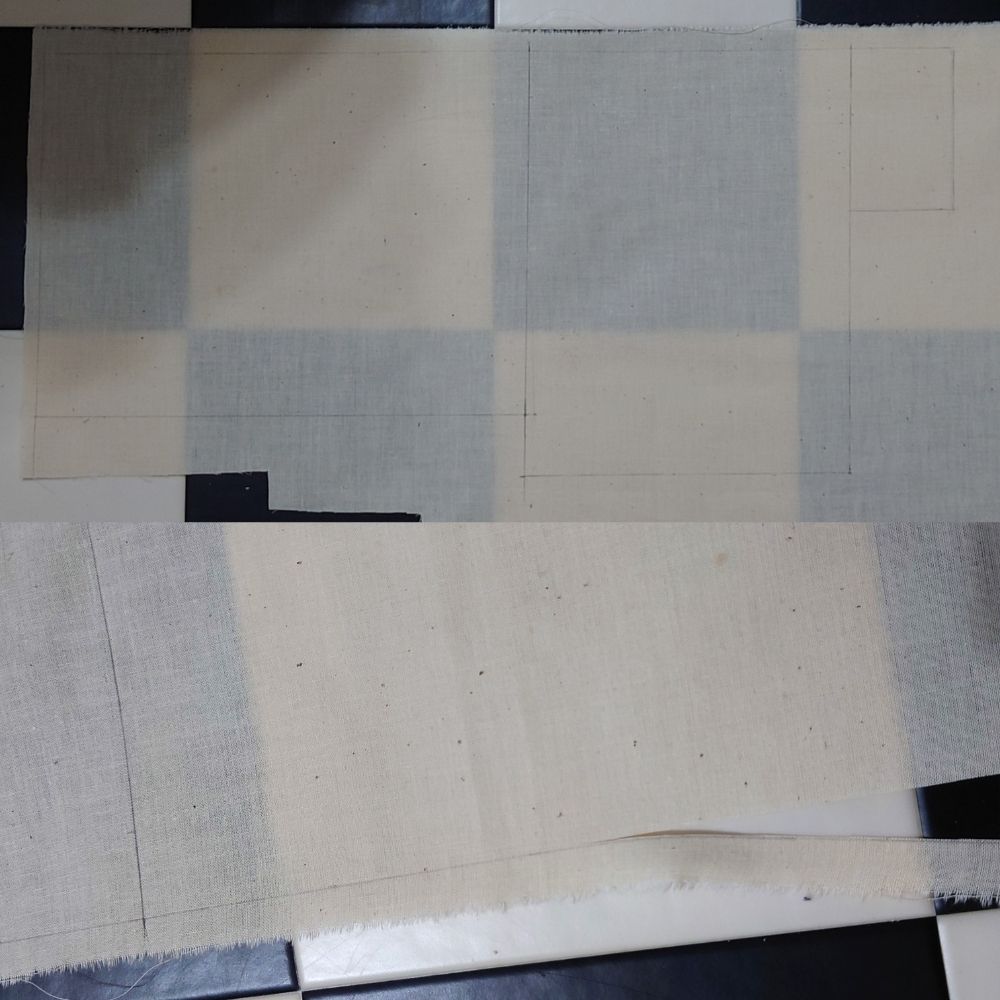 大きさを決めて裁断