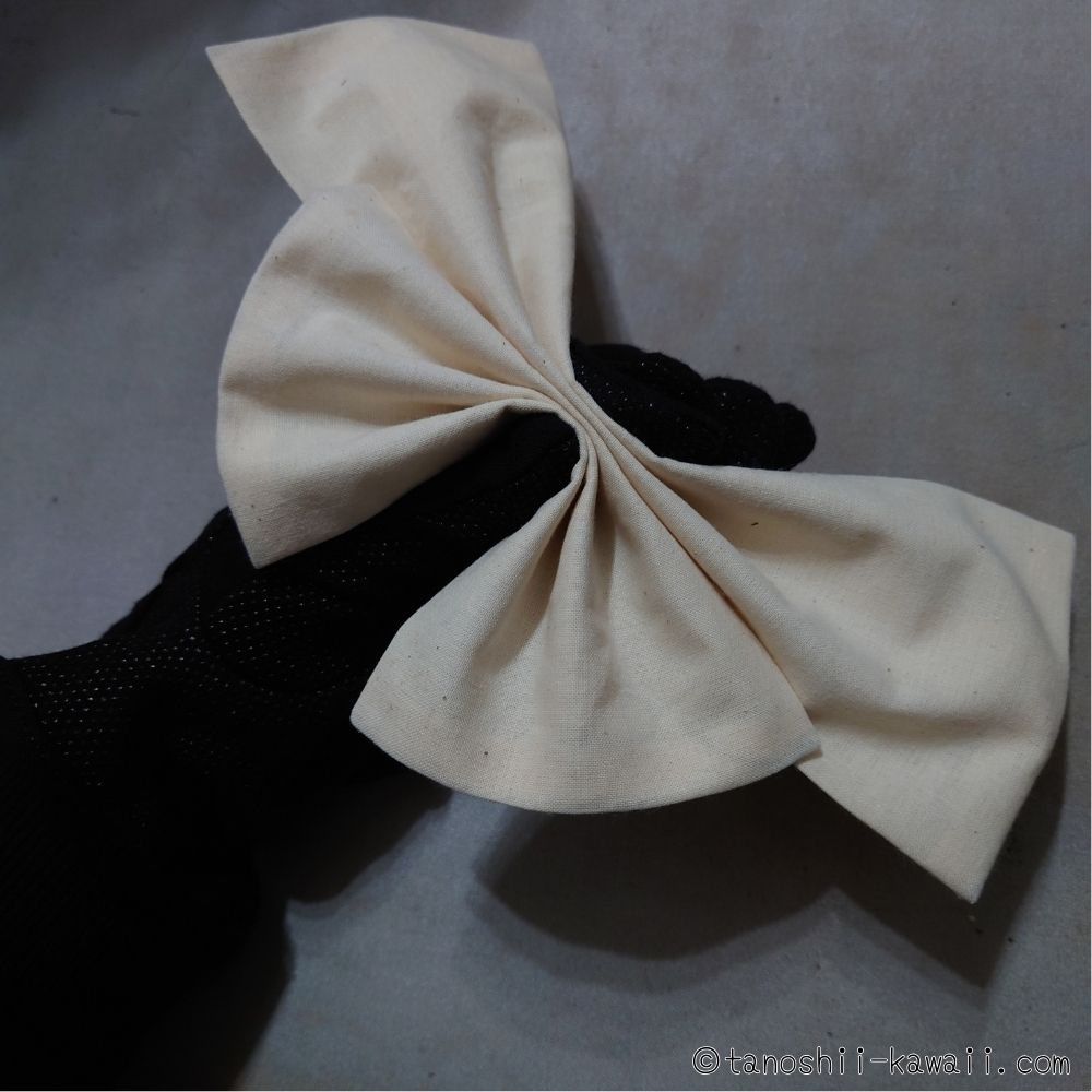 手縫いでリボンにする