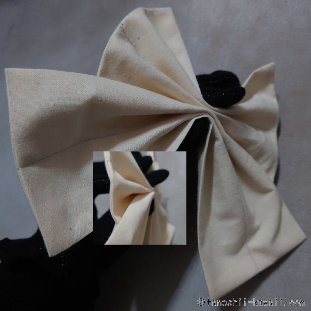 手縫いでリボンにする