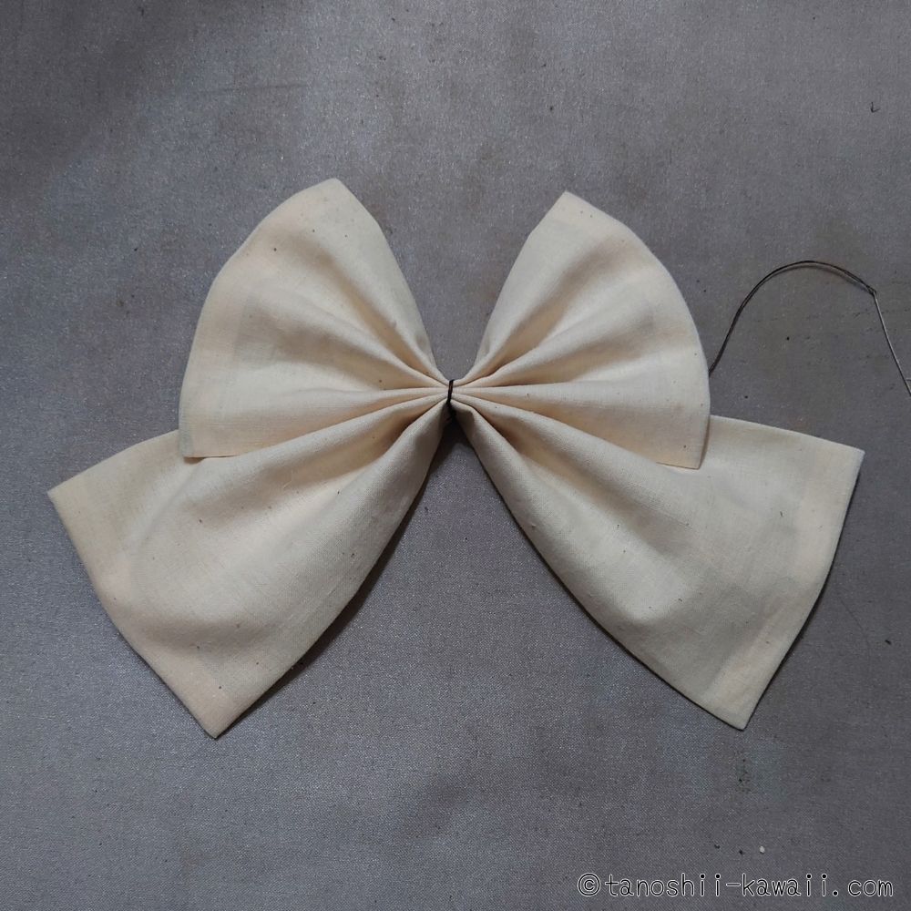 手縫いでリボンにする