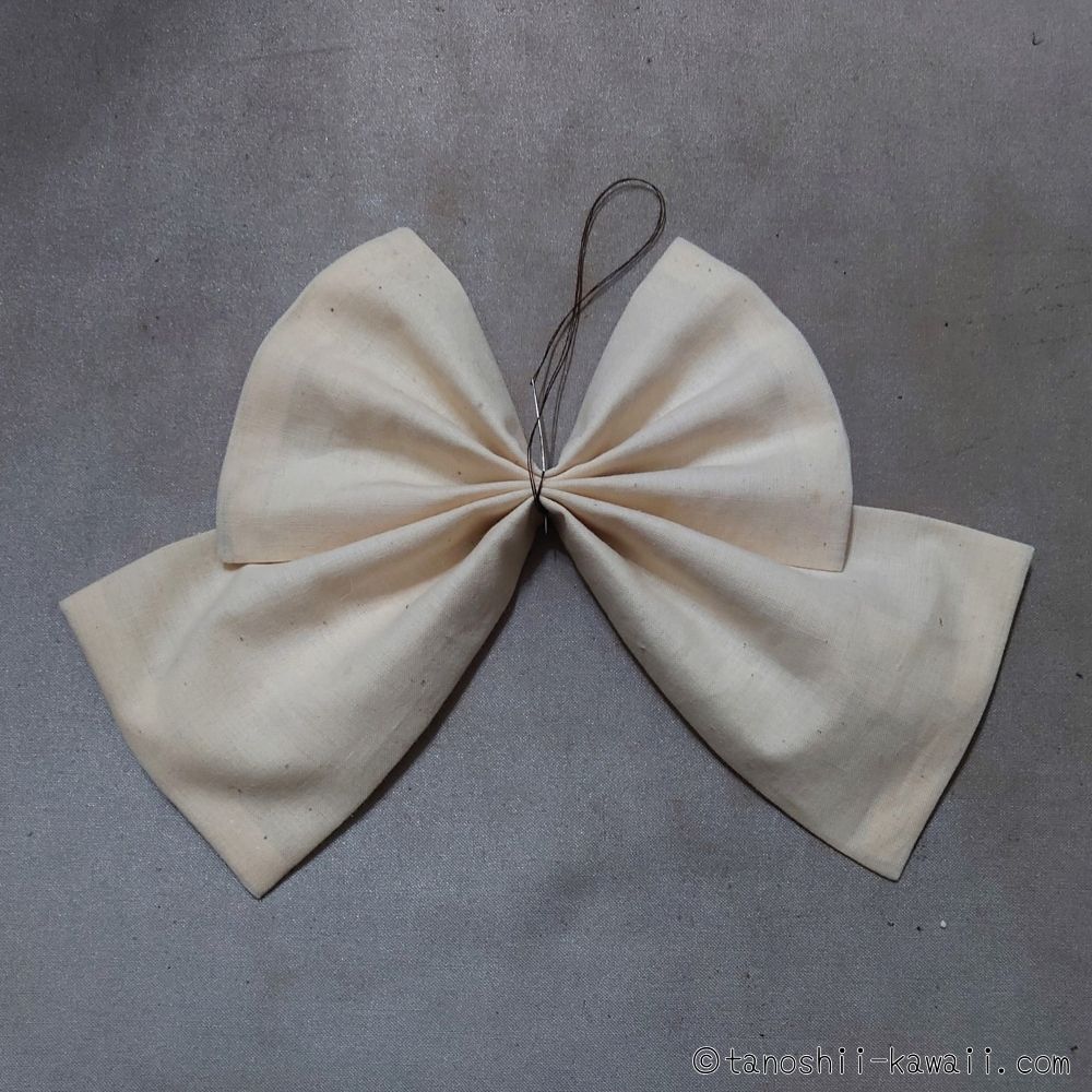 手縫いでリボンにする