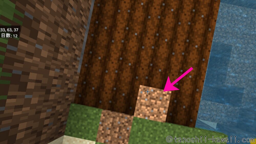 ジャンプすると普通の土に戻る