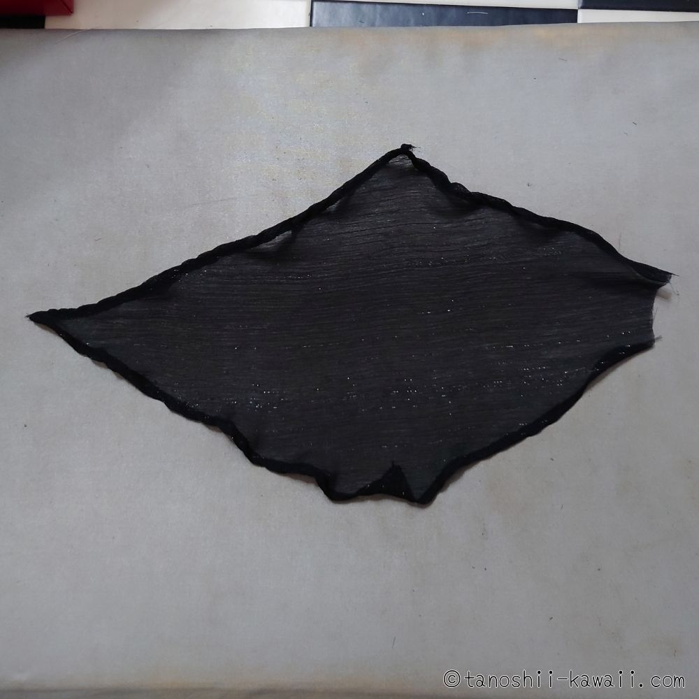 ベールを三つ折りにする