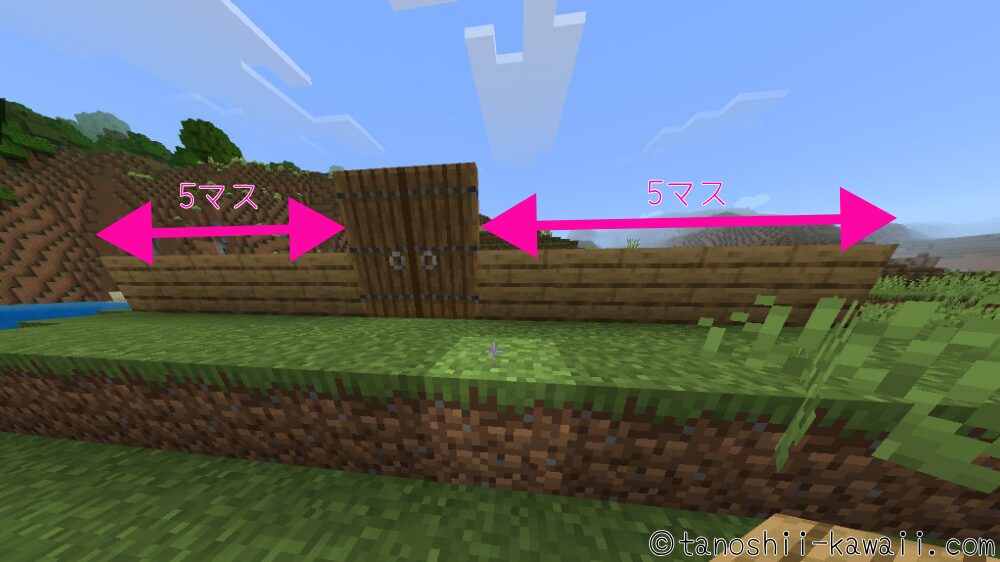 ドアから左右大きさを決める