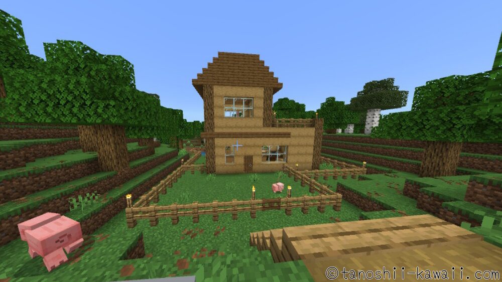 森のコテージ全体